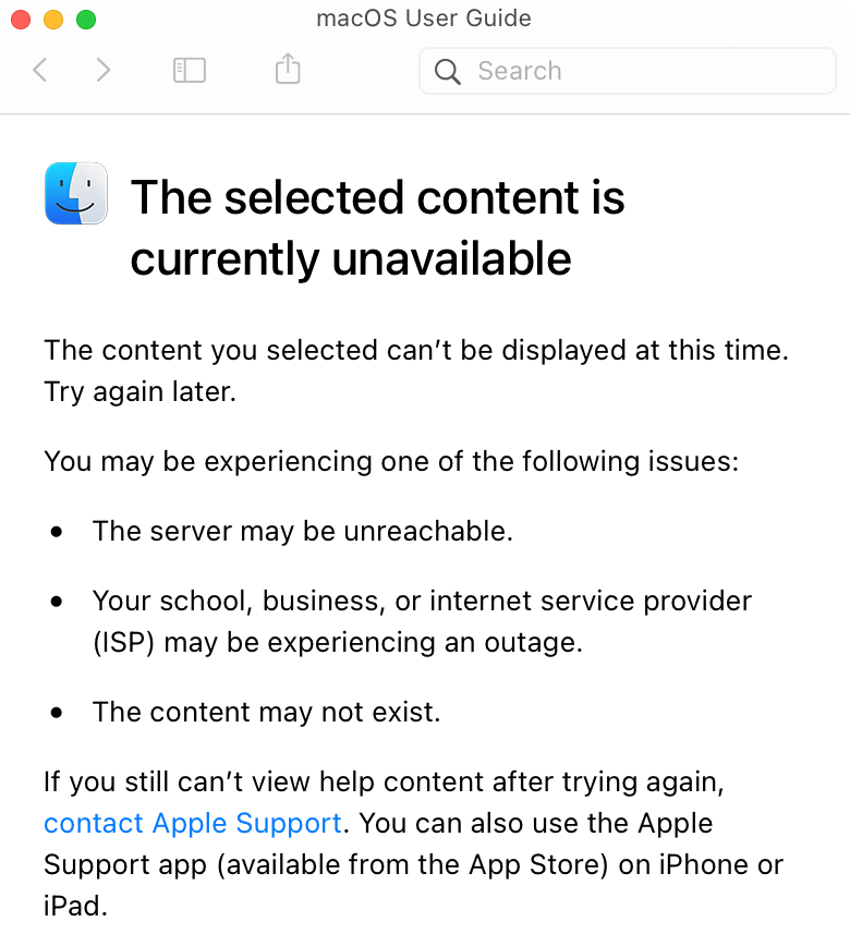 Troubleshooting placeholder