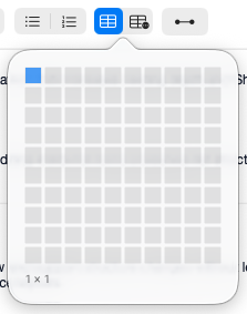 Table row and column insertion controls
